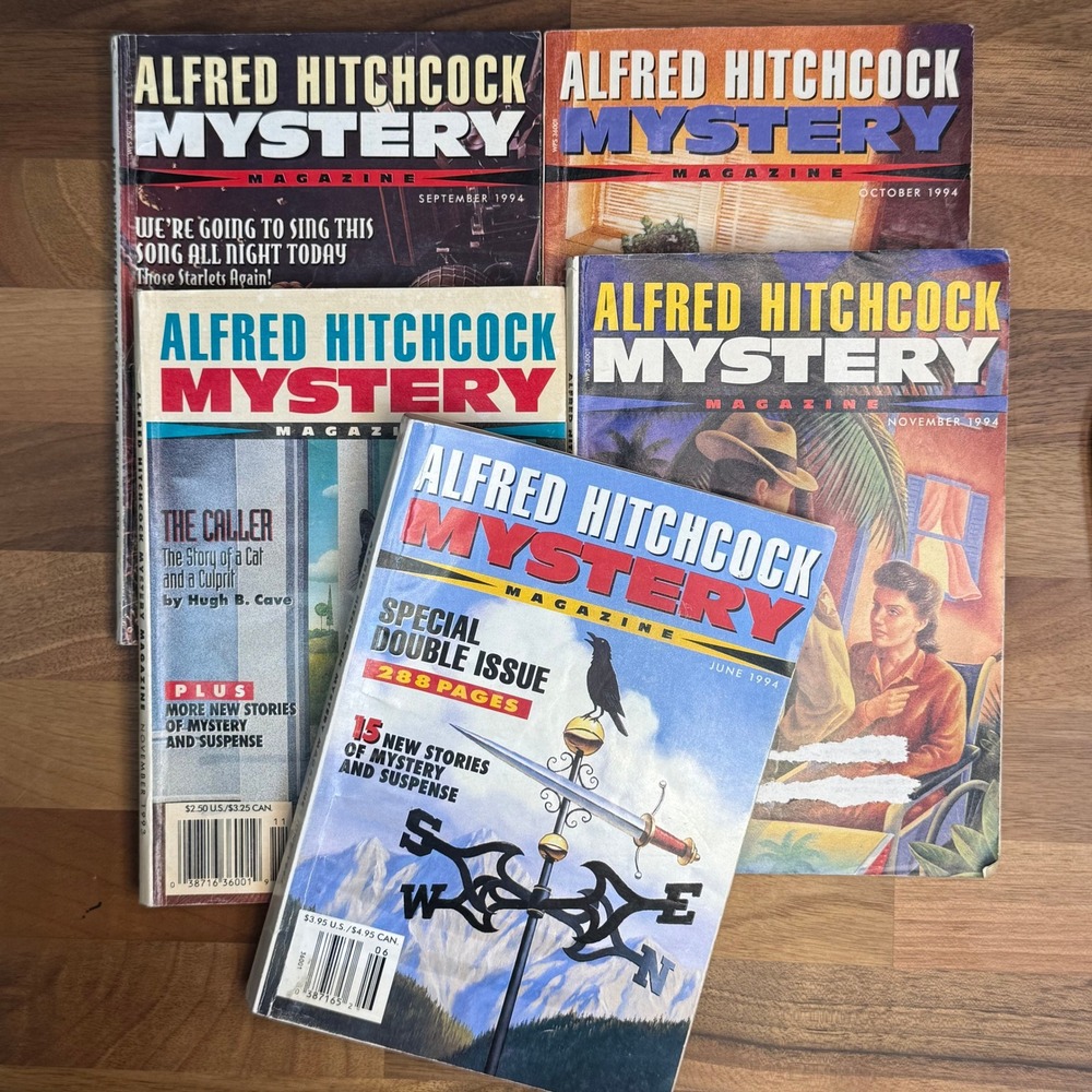 Alfred Hitchcock Mystery Magazine Lot 5 Issues 1993-1994 Special Double Issue